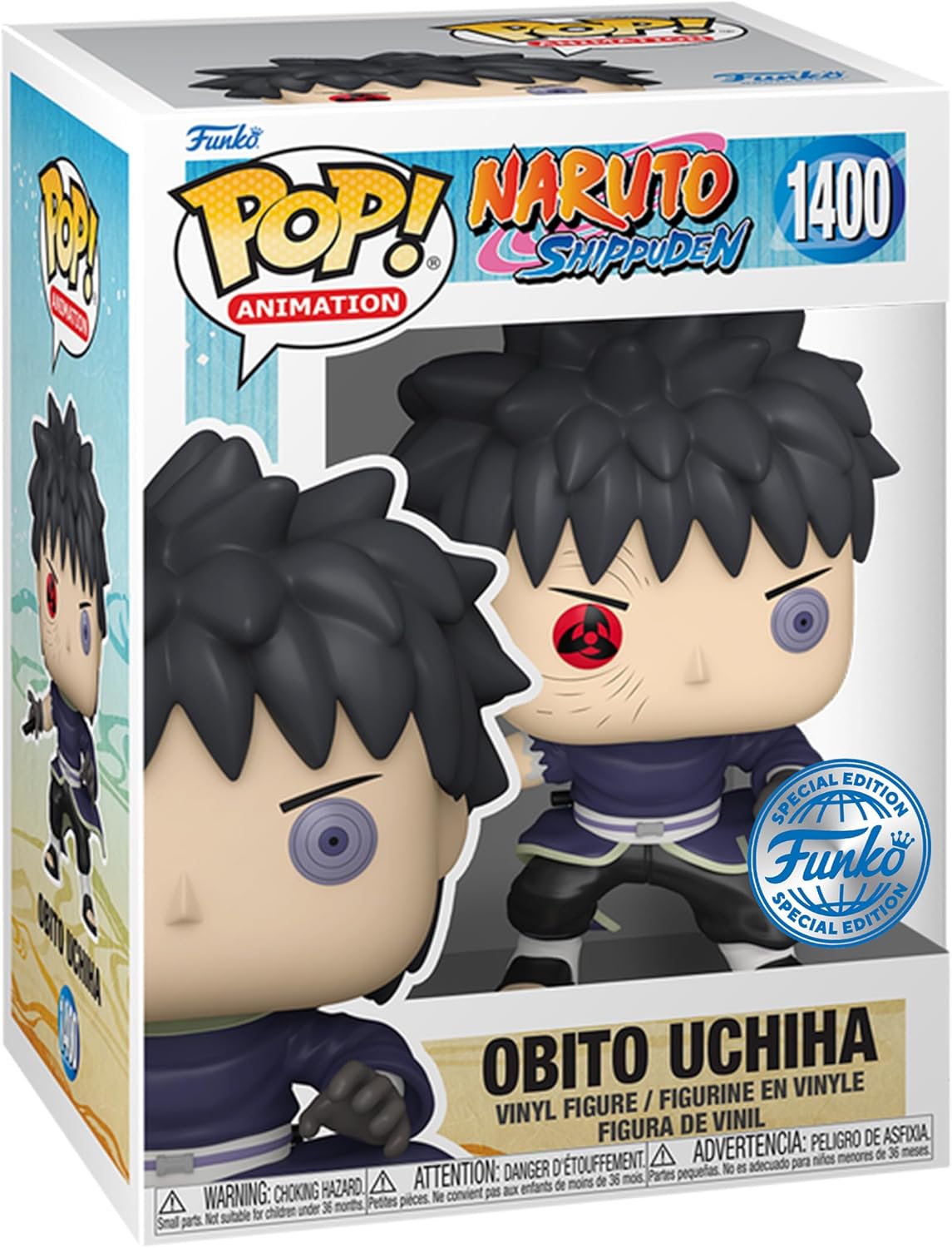 Funko Pop Obito Uchiha 1400 Naruto Shippuden Sans Masque