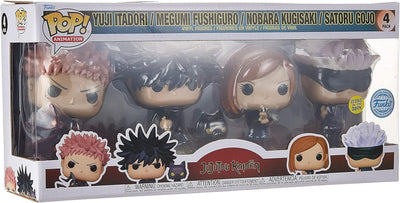 Funko Pop Jujutsu Kaisen Pack 4 Figurines Phosphorescentes