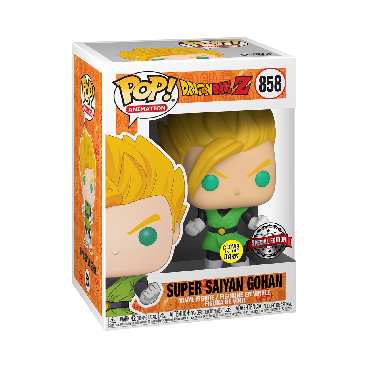 Funko Pop Gohan Super Saiyan 858 Glows in the Dark Edition