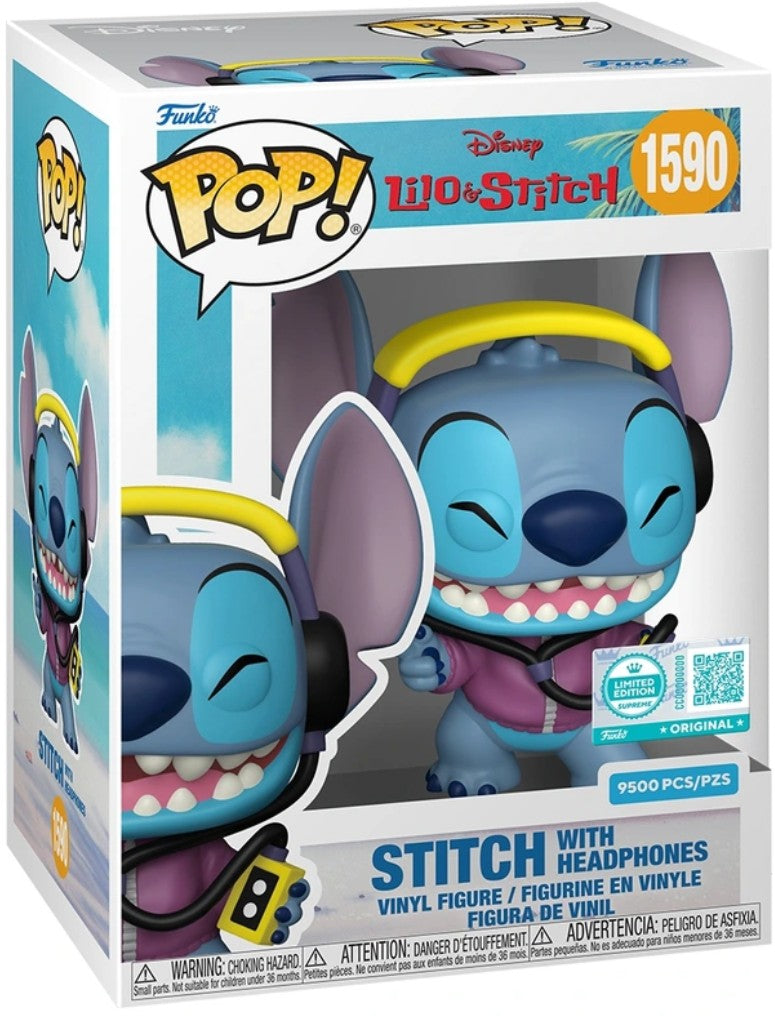 Funko Pop Stitch Headphones 1590 Édition Limitée 9500 Ex