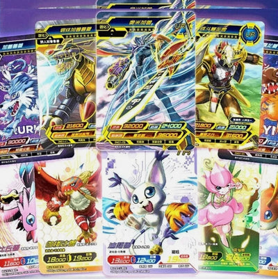 Display Digimon Kayou Tier 3 Wave 2 vue de côté avec boosters TCG - Bnexo
