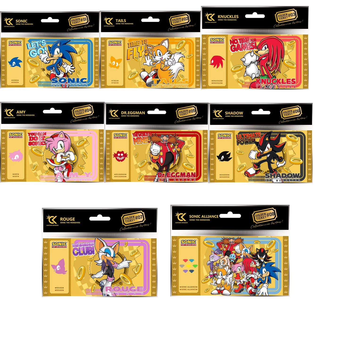Sonic Set De 8 Golden Tickets