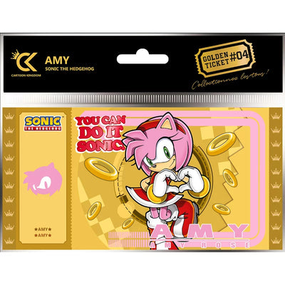 Ticket Amy Rose Collection 1 Sonic The Hedgehog Doré PVC