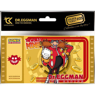 Golden Ticket Dr. Eggman #5 Sonic The Hedgehog PVC Doré
