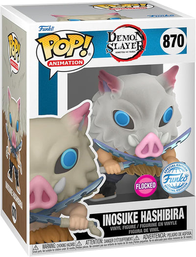 Funko Pop Inosuke Hashibira 870 Flocked Demon Slayer