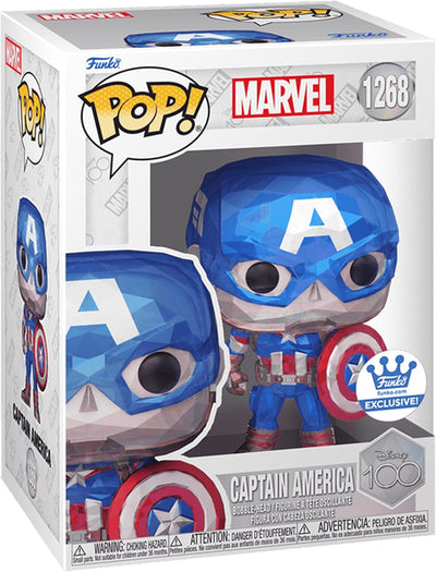 Funko Pop Captain America 1268 Facet Disney 100 Exclusive