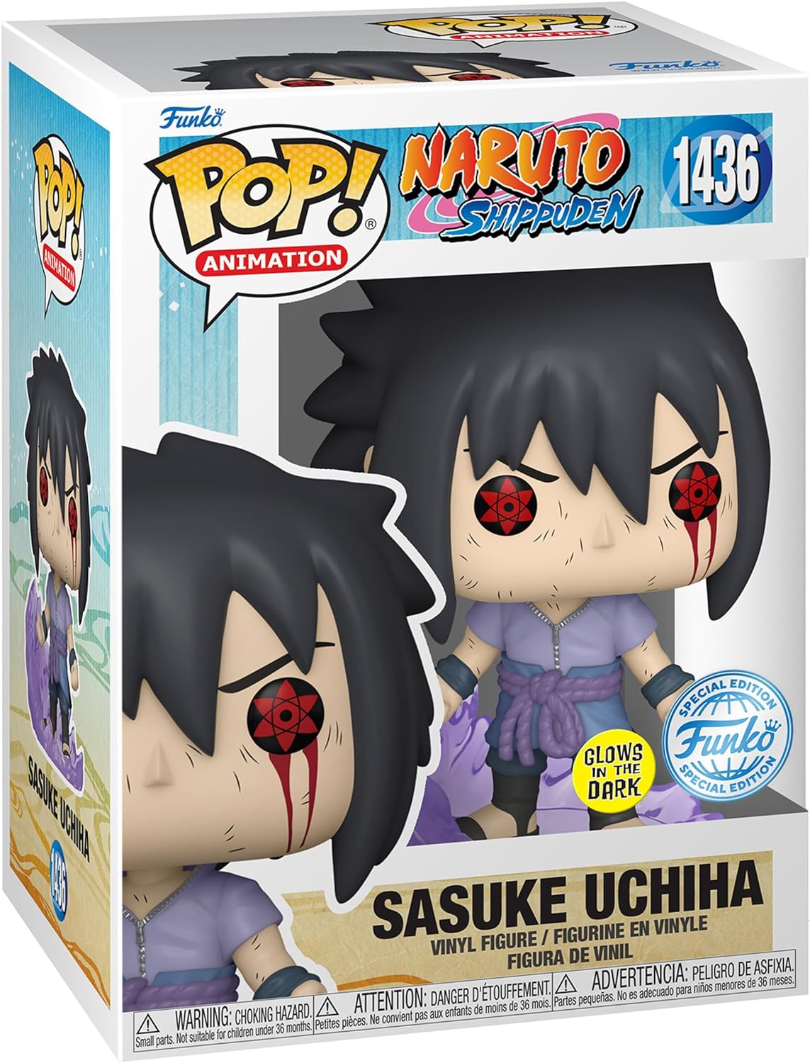 Funko Pop Sasuke Uchiha 1436 GITD Special Edition Naruto