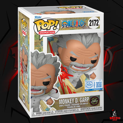 Boîte Funko POP! Animation One Piece Monkey D. Garp n°2172, édition spéciale Chase avec effet lumineux