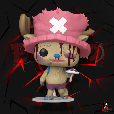 Figurine Funko Pop Tony Tony Chopper couvert de sang, chapeau rose à croix, édition Chase One Piece