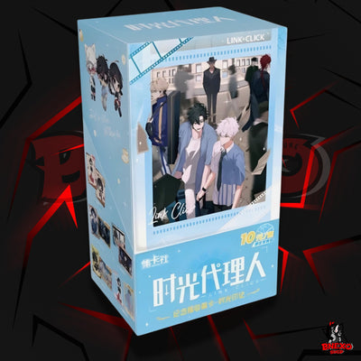 Boîte scellée Display Link Click Time Imprint avec illustration anime bleue et logo Link Click