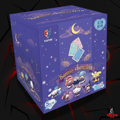Display Sanrio Characters Constellations, boîte violette à thème astral avec Hello Kitty et personnages Sanrio