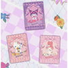 Cartes Sanrio AR florales roses et violettes : Kuromi, Hello Kitty et My Melody