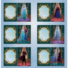 Planche de 6 cartes Disney La Reine des Neiges avec Elsa, Anna et citations du film