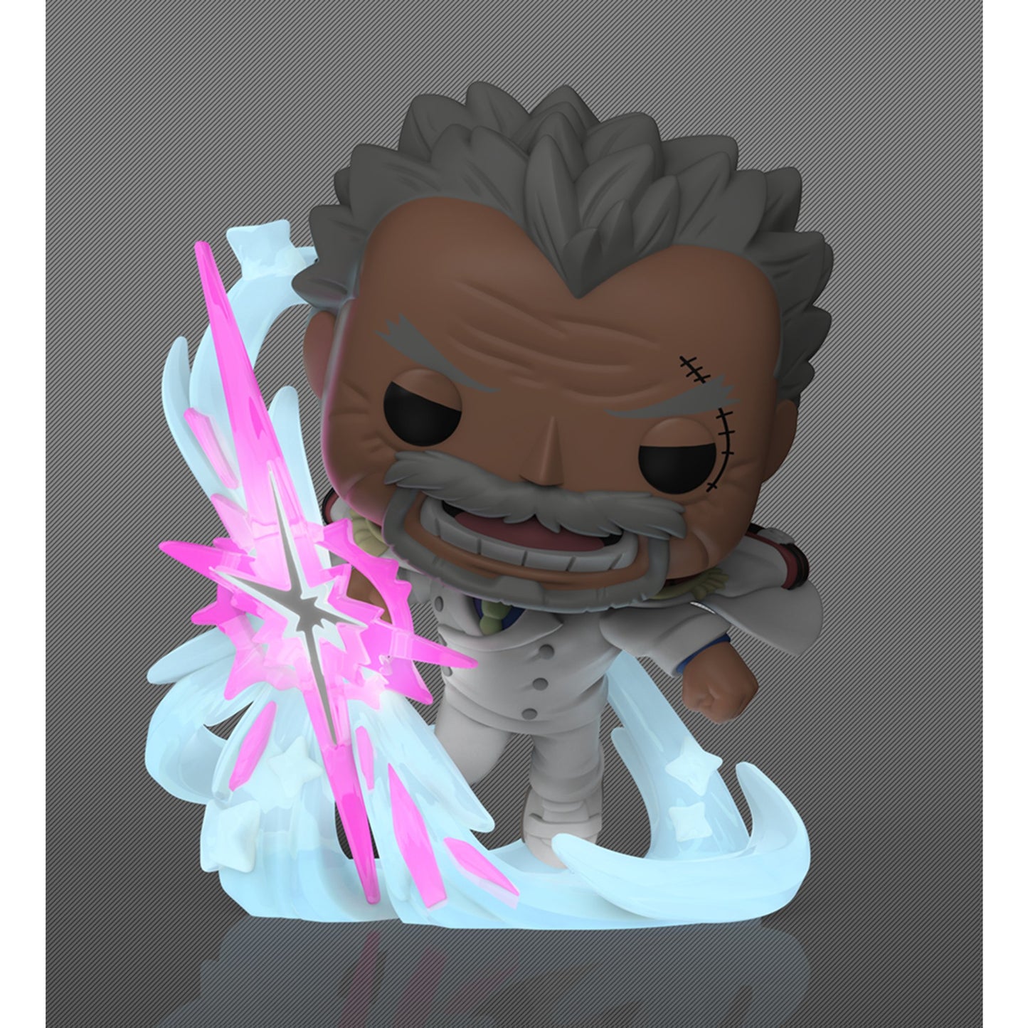 Figurine Funko POP! Monkey D. Garp One Piece, variante Chase avec effet d'éclair rose translucide