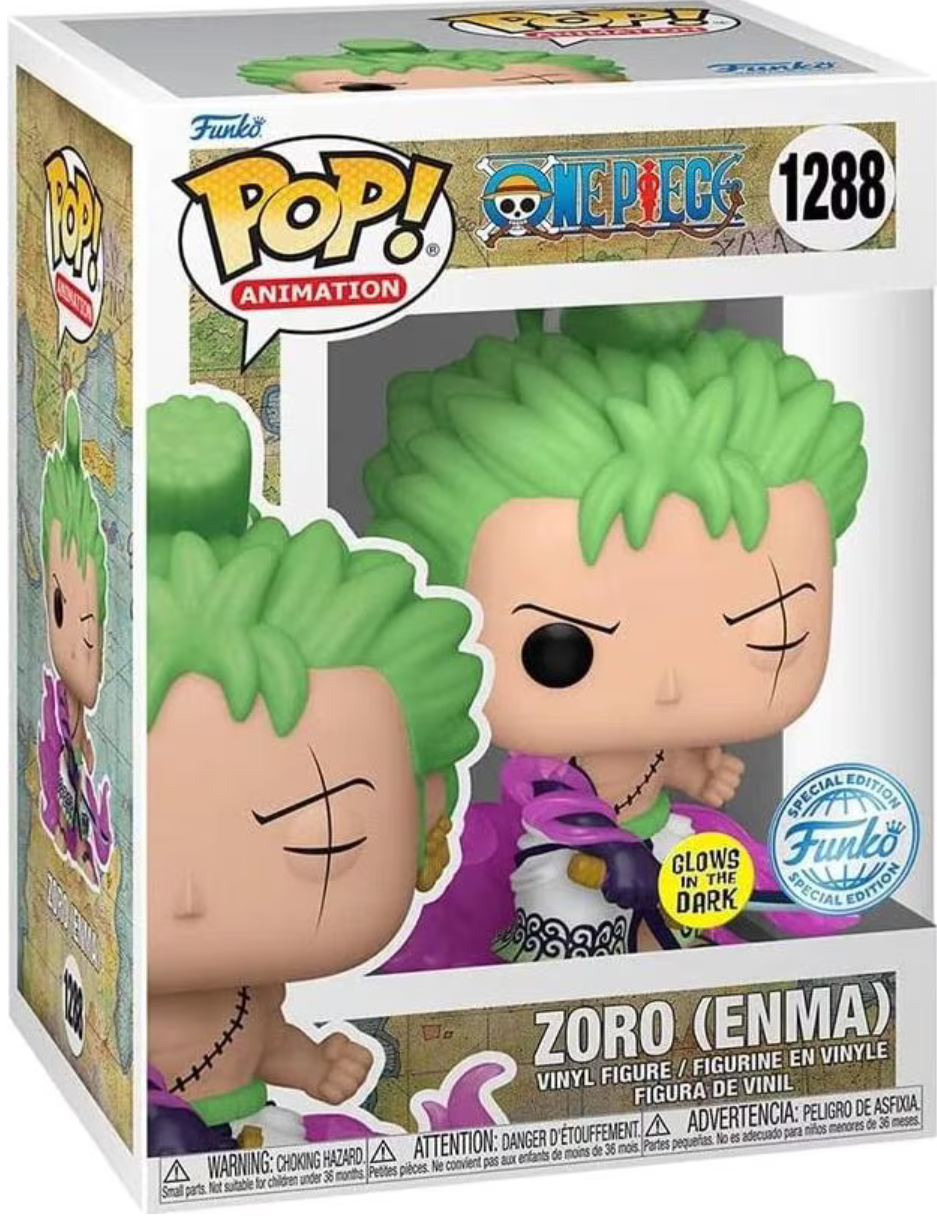 Funko Pop Zoro Enma 1288 One Piece Édition Spéciale GITD