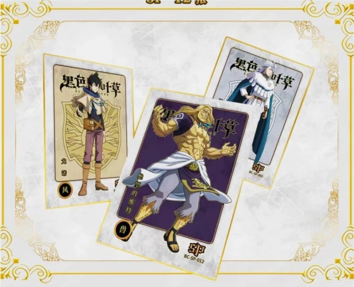 Détail des boosters de cartes Black Clover KB sortis du coffret collector Kayou - Bnexo