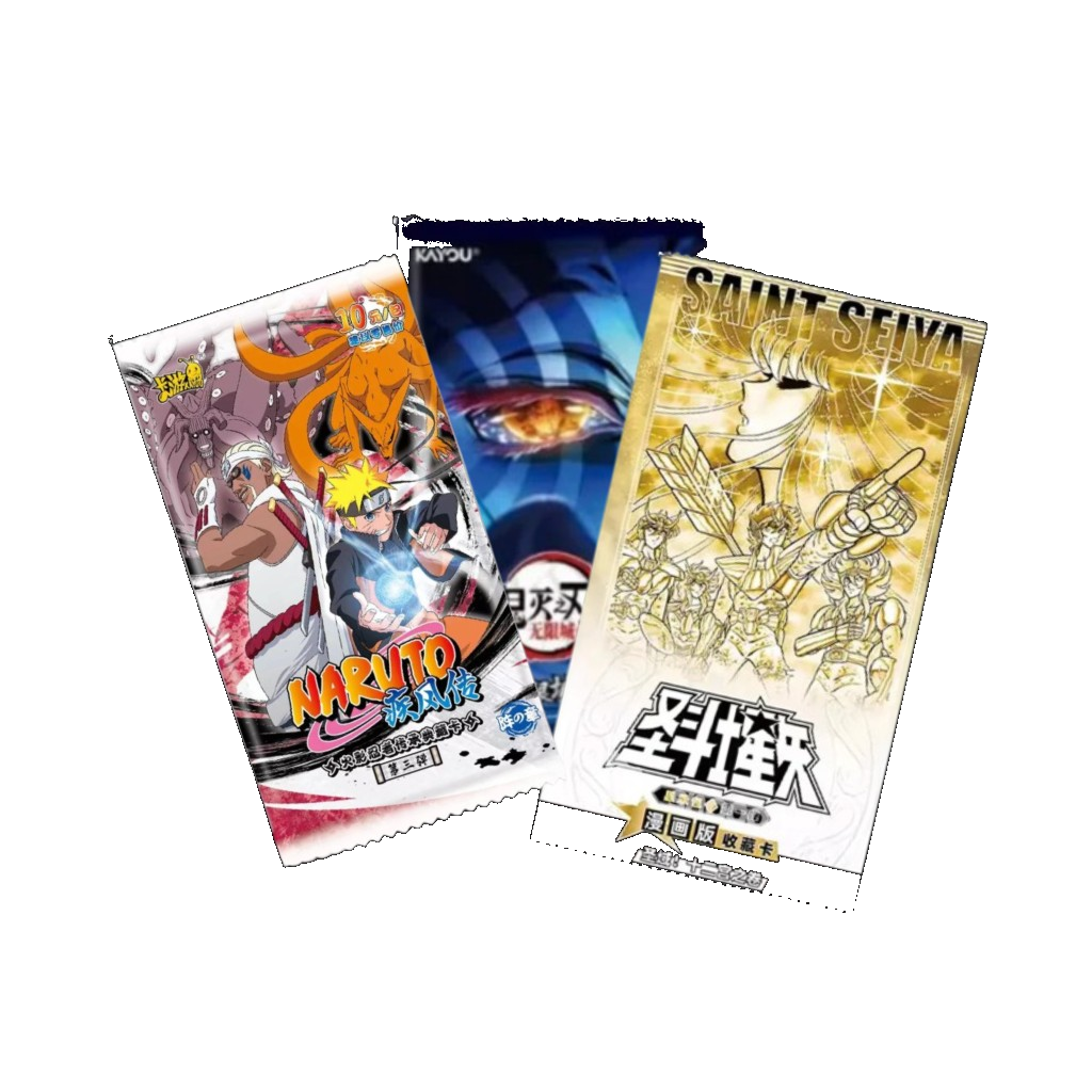 Boosters collector — Naruto, Demon Slayer, Saint Seiya